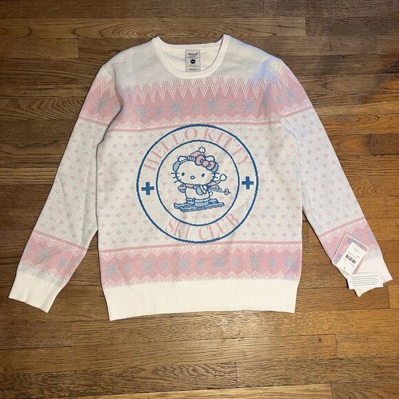 Hello Kitty and Friends Women Juniors Large Sweater Angel Intarsia Christmas $59 - Picture 16 of 16